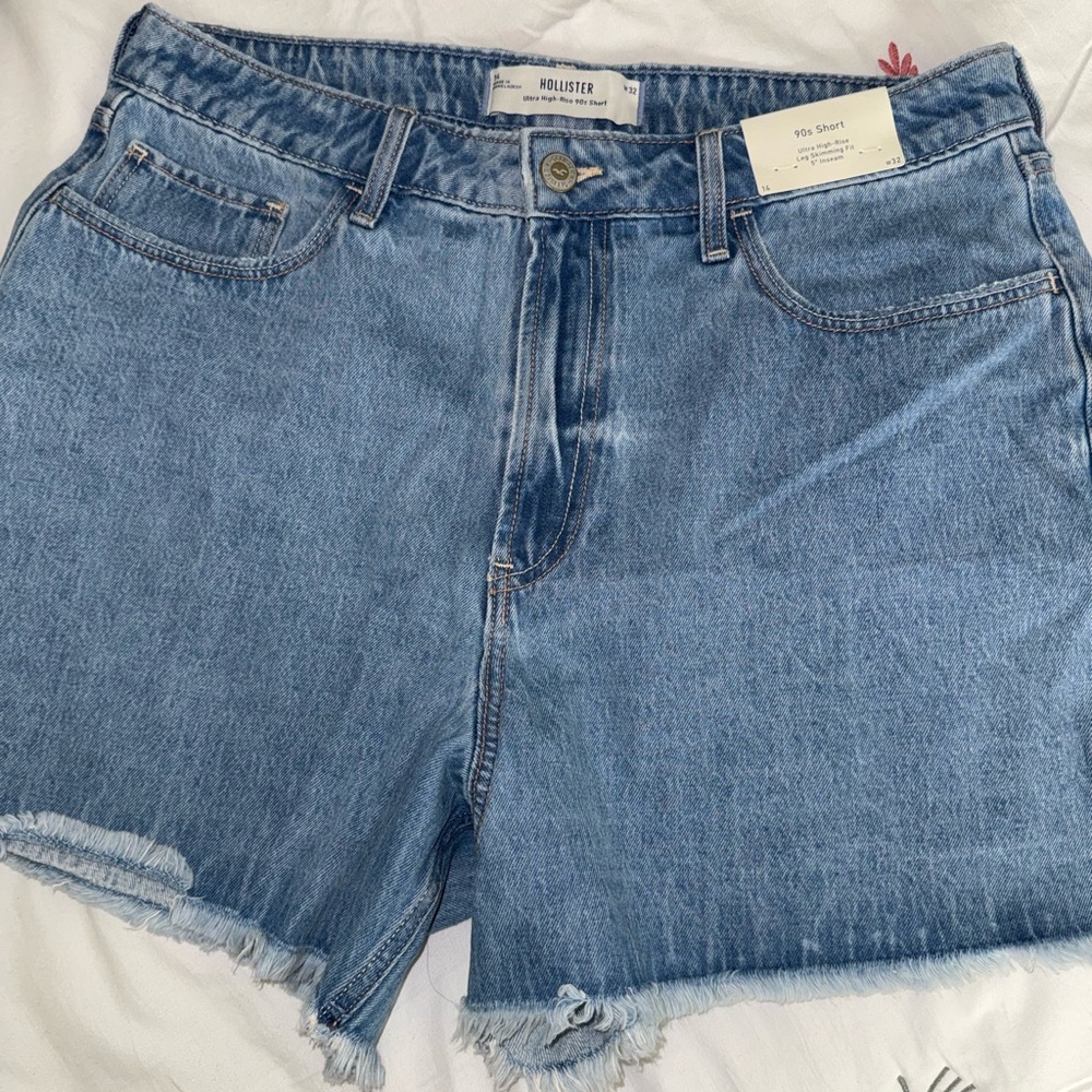 Hollister Women's Light Blue Jean Shorts